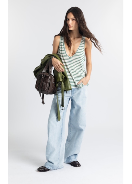 Calça Jeans  Wide Lav.Gisele Claro Total