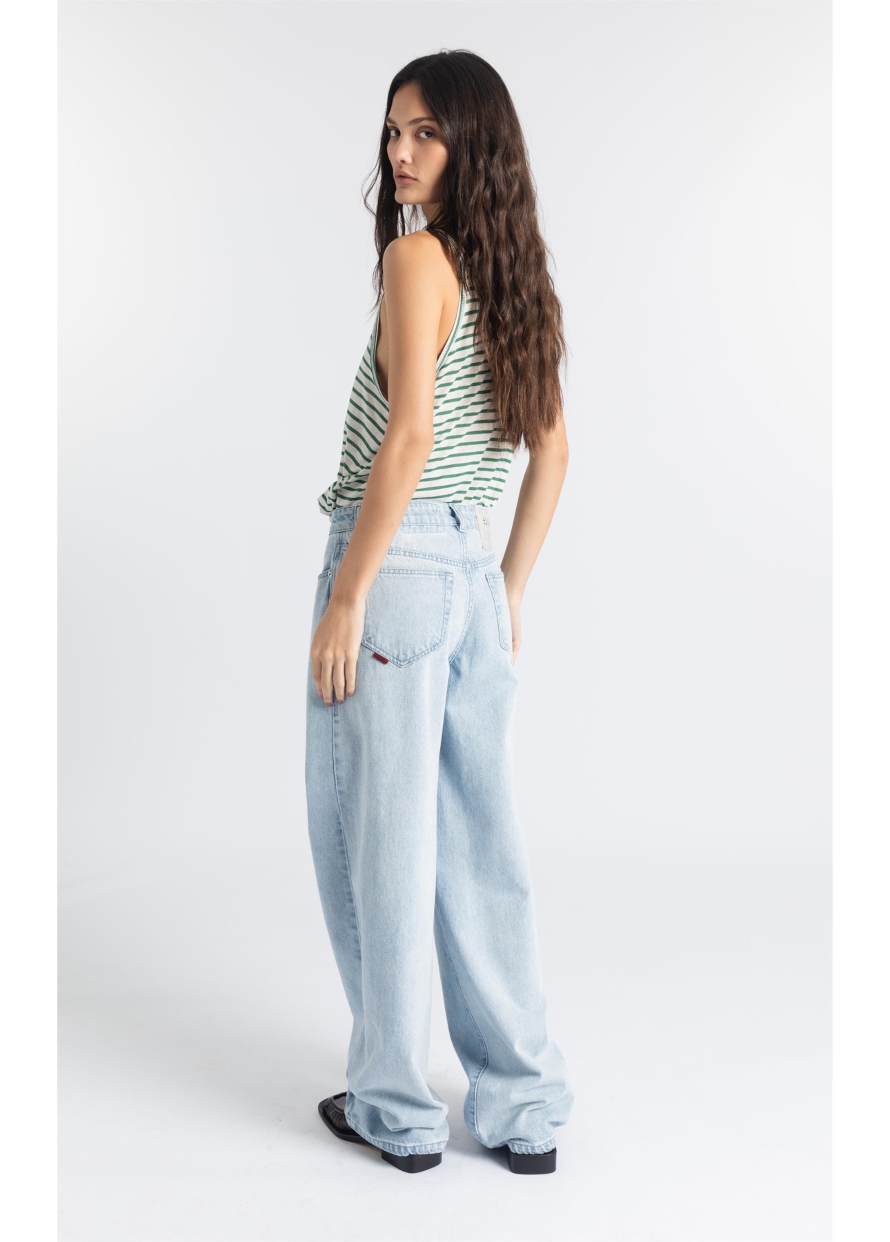 Calça Jeans  Wide Lav.Gisele Claro Total
