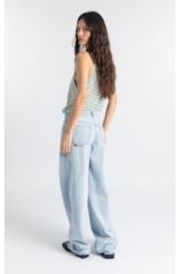 Calça Jeans  Wide Lav.Gisele Claro Total