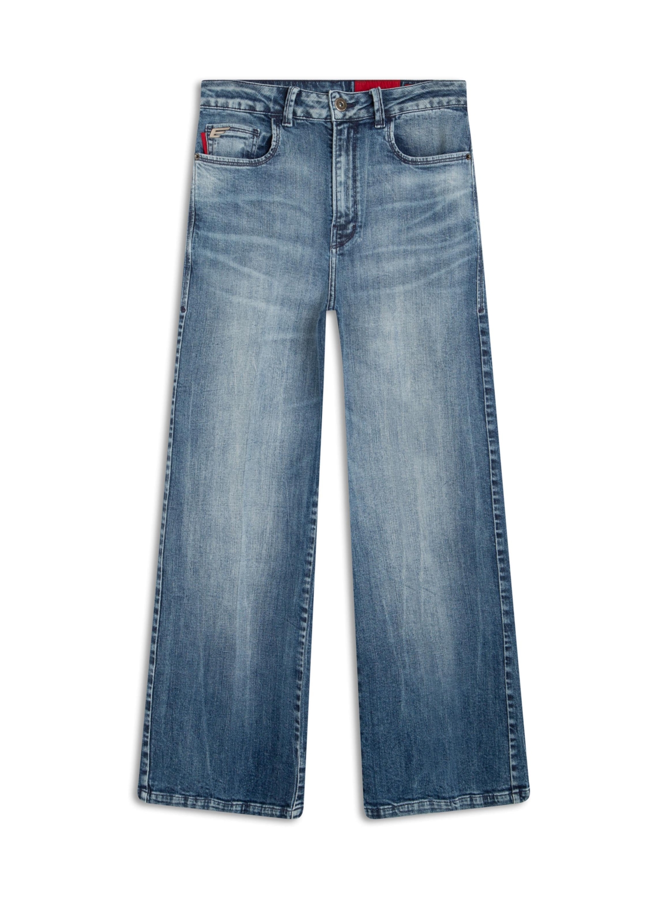 Calça Jeans Wide Leg Cropped 1622-Lav.Claro C/ Tie Dye