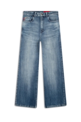 Calça Jeans Wide Leg Cropped 1622-Lav.Claro C/ Tie Dye