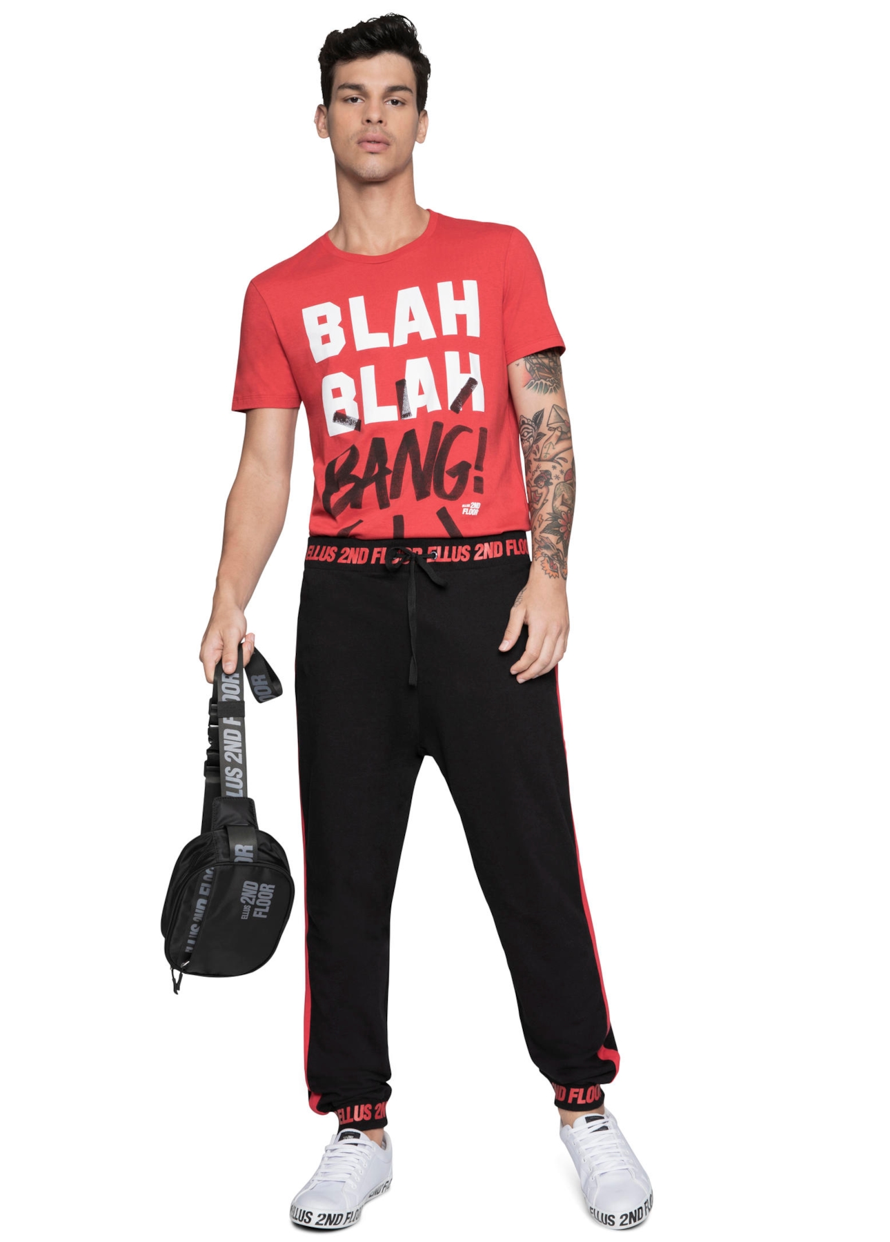 Calça Jogger Listra Lateral Preto