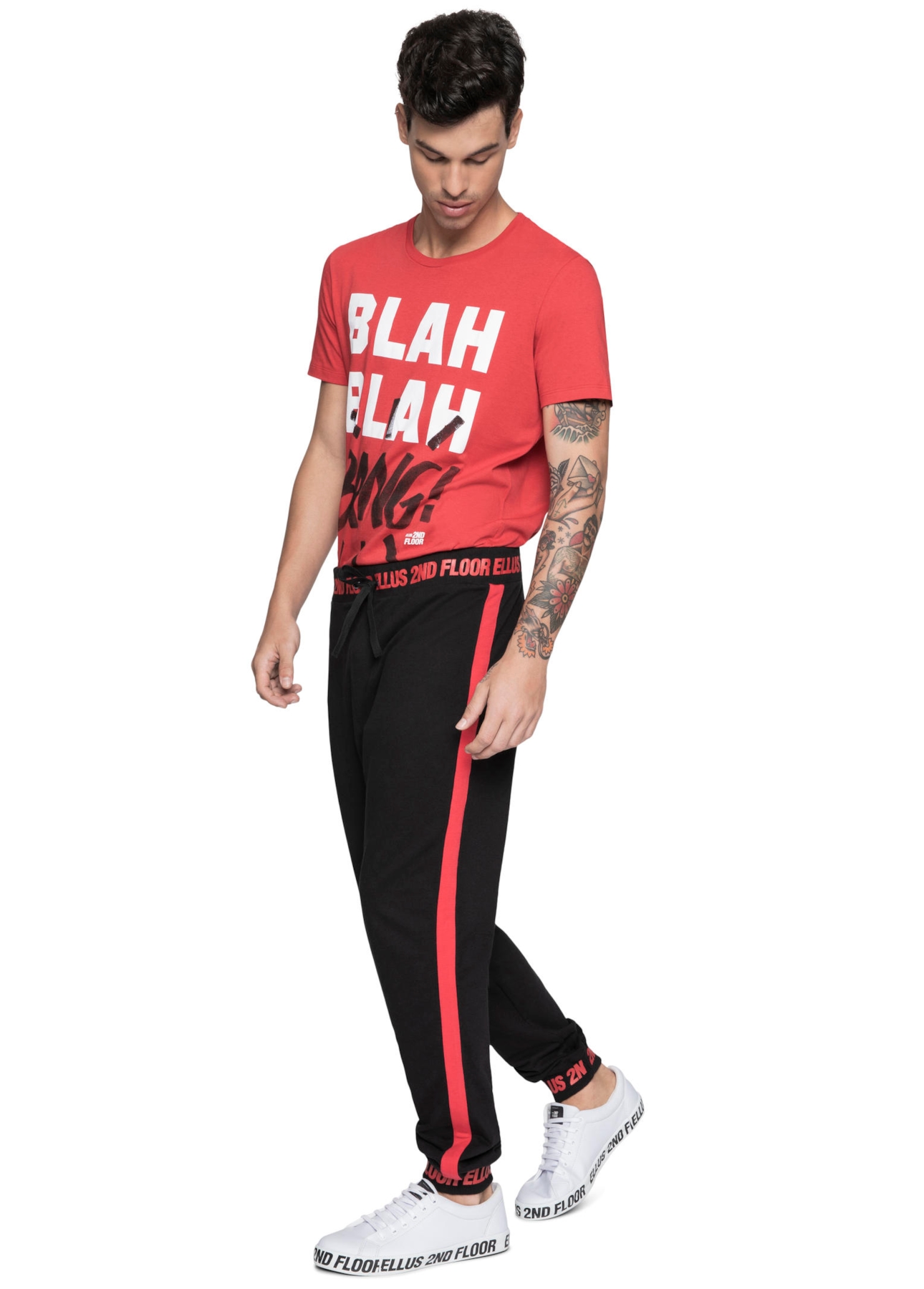 Calça Jogger Listra Lateral Preto