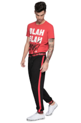 Calça Jogger Listra Lateral Preto