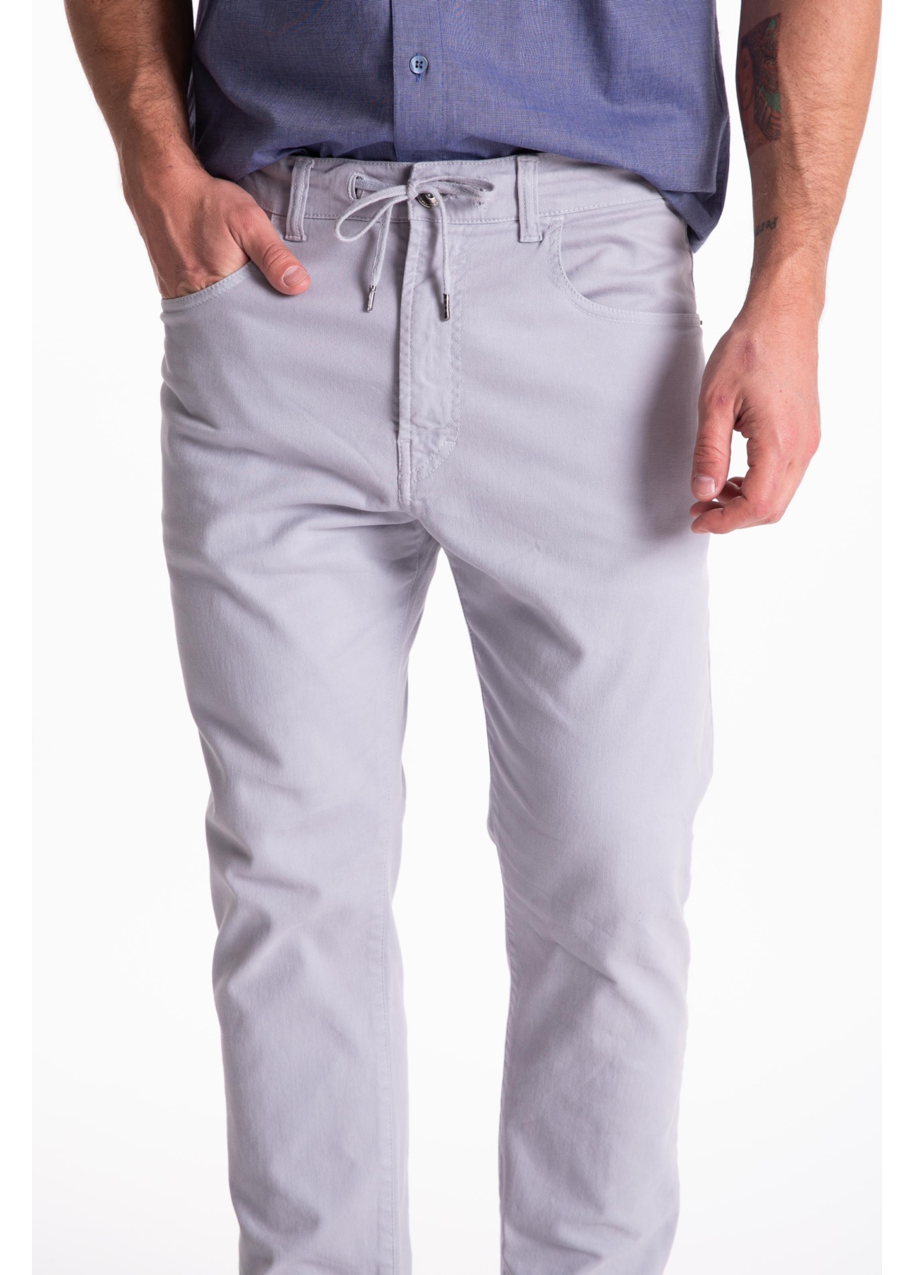 Calça Joggin Color Preppy Slim Lavanda
