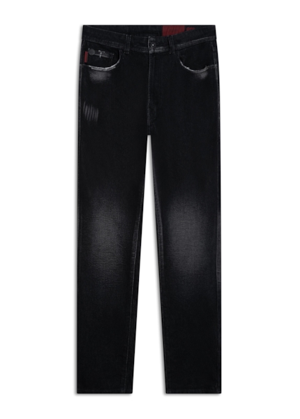 Calça Jogging Black Iv (Slim) 5 Pockets Lav.Black Com Resina