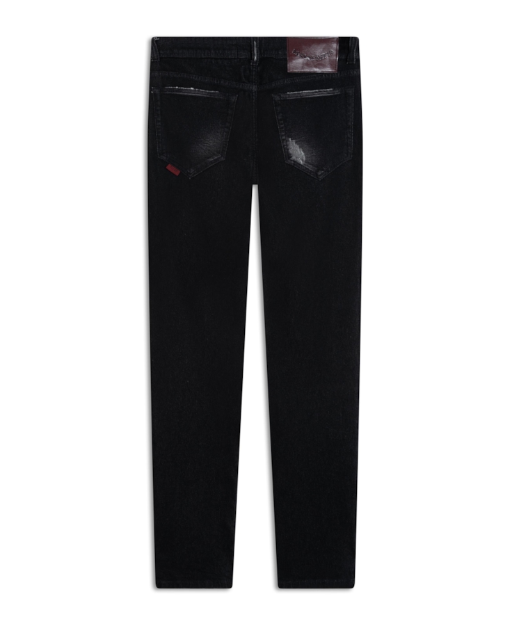 Calça Jogging Black Iv (Slim) 5 Pockets Lav.Black Com Resina