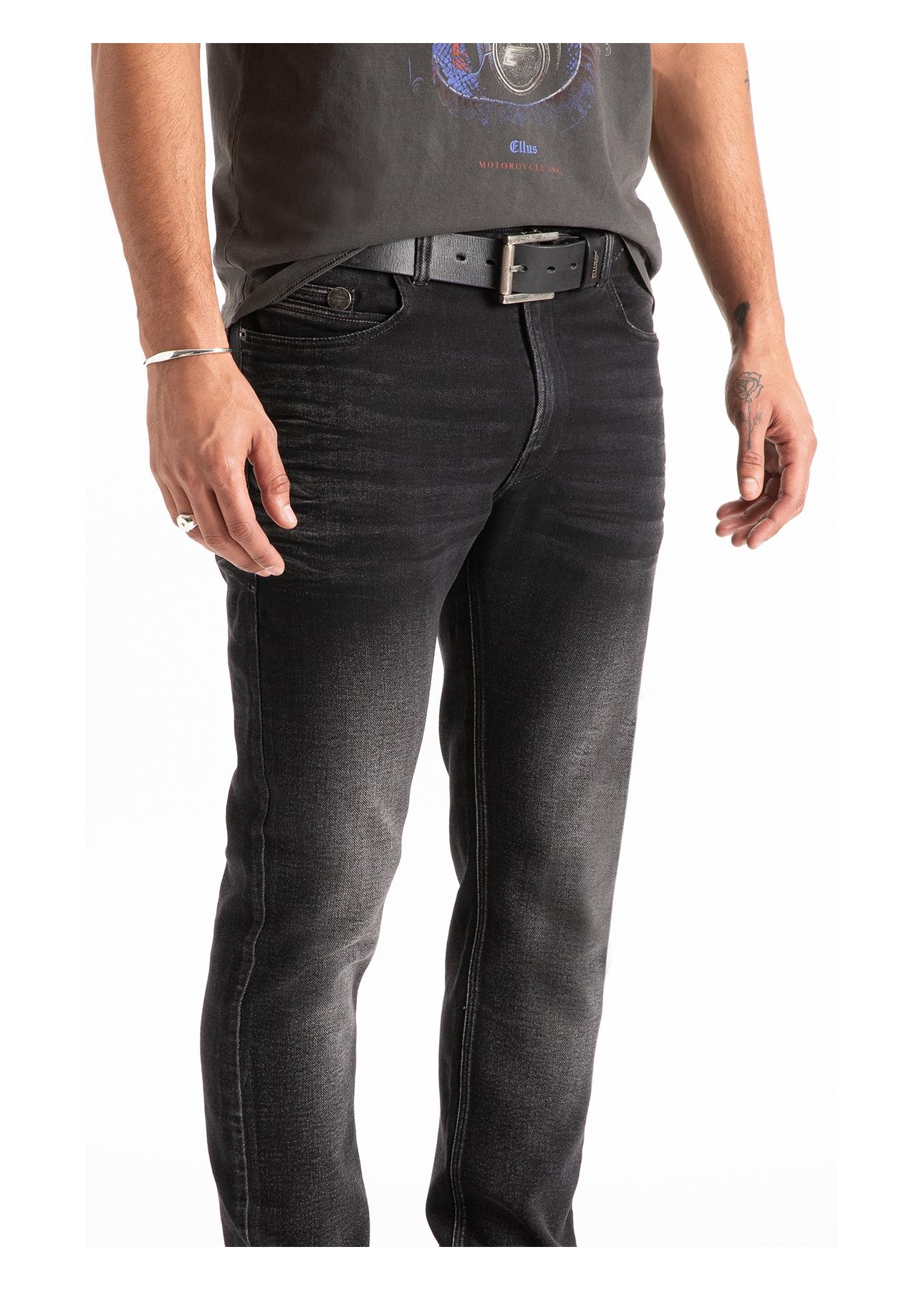 Calça Jogging Black Slim Lav.Black C/ 3d Pincelado