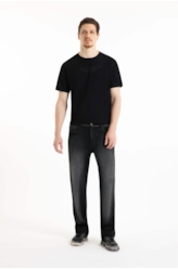 Calça Jogging Black Straight  Lav. Escuro C/ Tie Dye