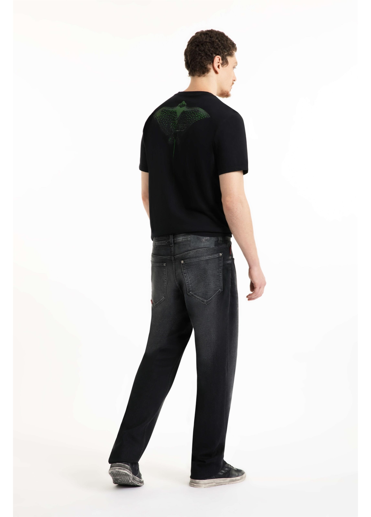 Calça Jogging Black Straight  Lav. Escuro C/ Tie Dye