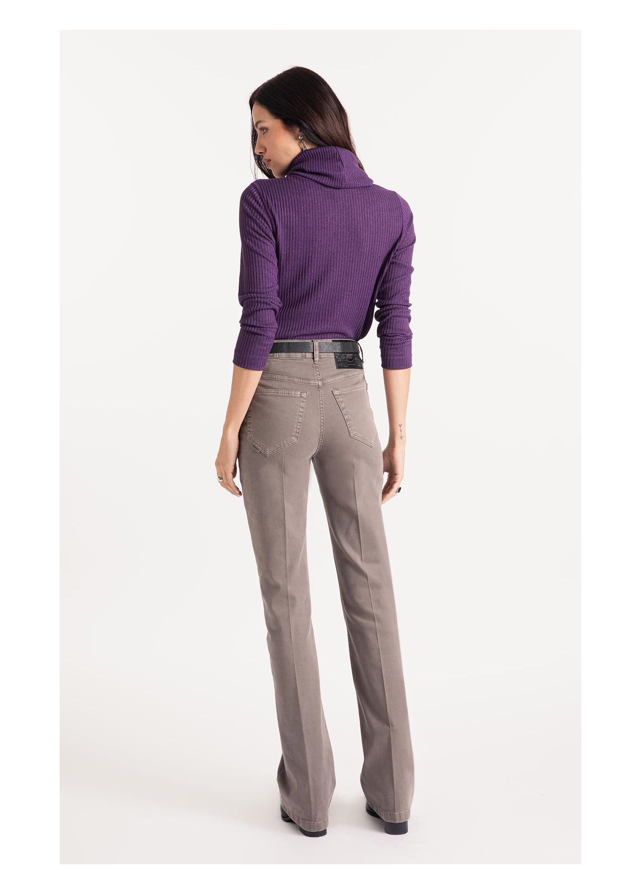 Calça Jogging Color Boot Cut Castor