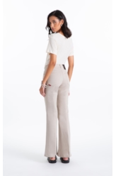 Calça Jogging Color Flare Caqui
