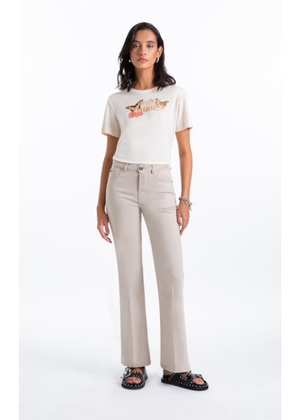 Calça Jogging Color Flare Caqui