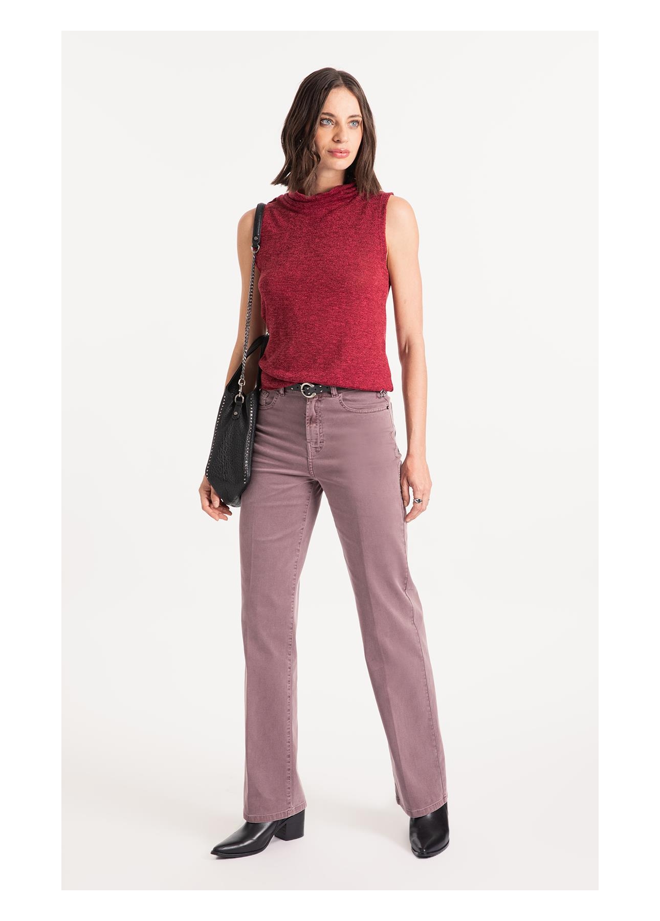 Calça Jogging Color (Gisele Reta) 5 Pockets Purple Gray