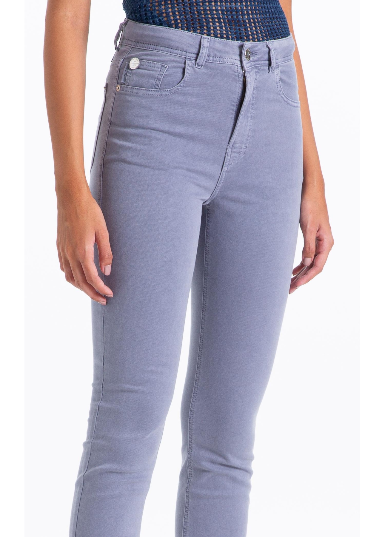 Calça Jogging Color Gisele Skinny 5 Pockets Blue Vintage