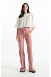 Calça Jogging Color Preppy Flare Et. Zetex Blush