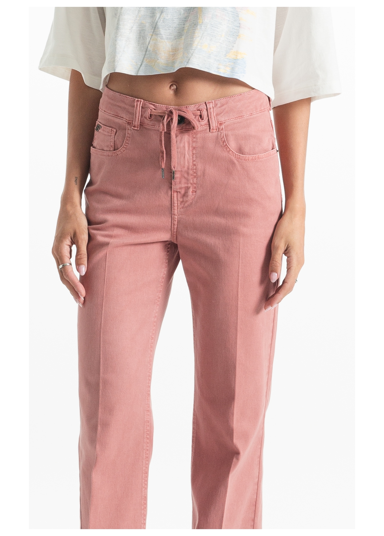 Calça Jogging Color Preppy Flare Et. Zetex Blush