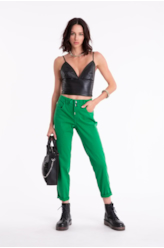 Calça Jogging Color Preppy Ii e Verde Bandeira