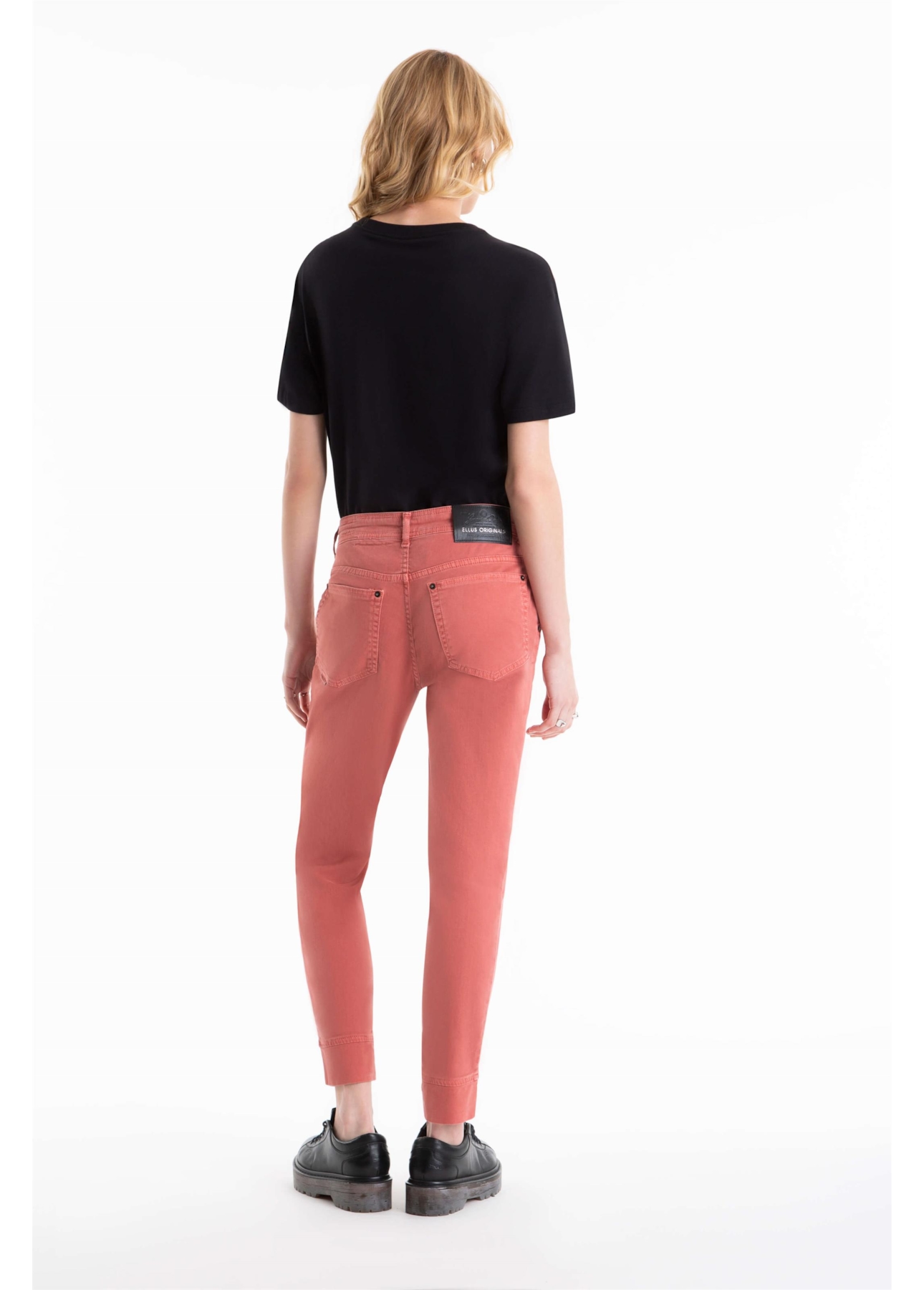 Calca Jogging Color Preppy Punho Goiaba
