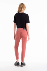 Calca Jogging Color Preppy Punho Goiaba