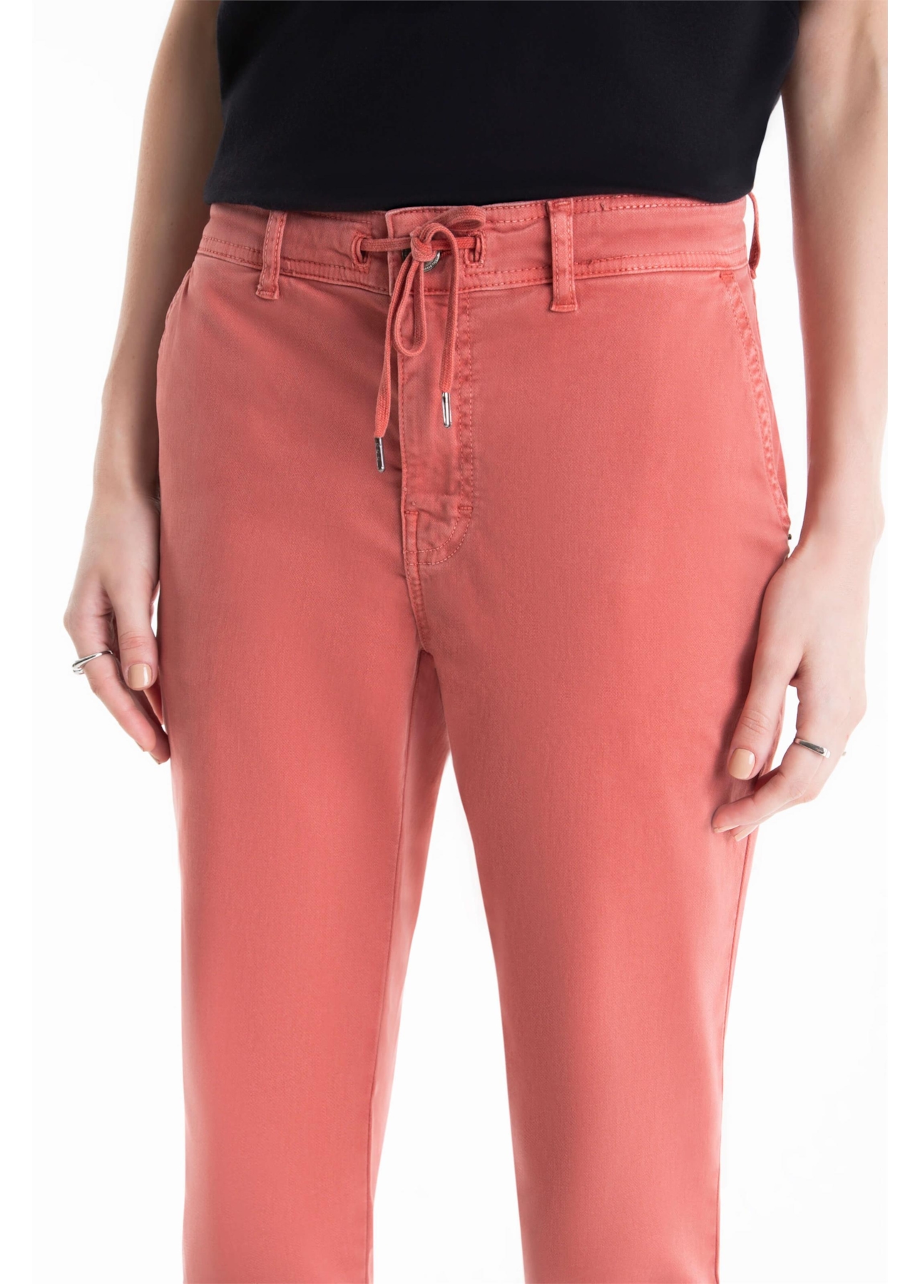 Calca Jogging Color Preppy Punho Goiaba