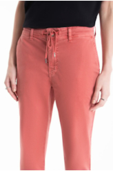 Calca Jogging Color Preppy Punho Goiaba