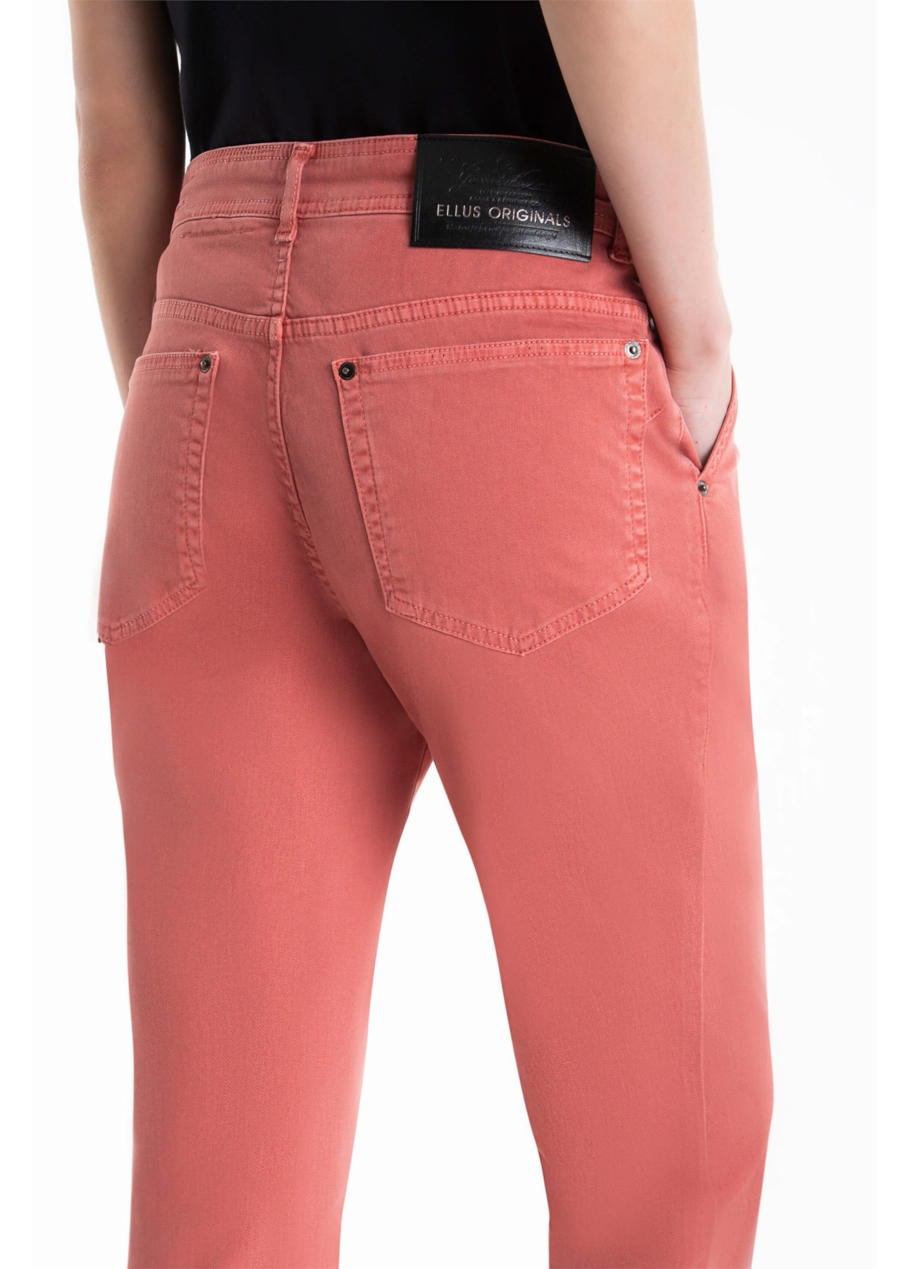 Calca Jogging Color Preppy Punho Goiaba