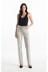 Calça Jogging Color Preppy Reta Et. Zetex Silver