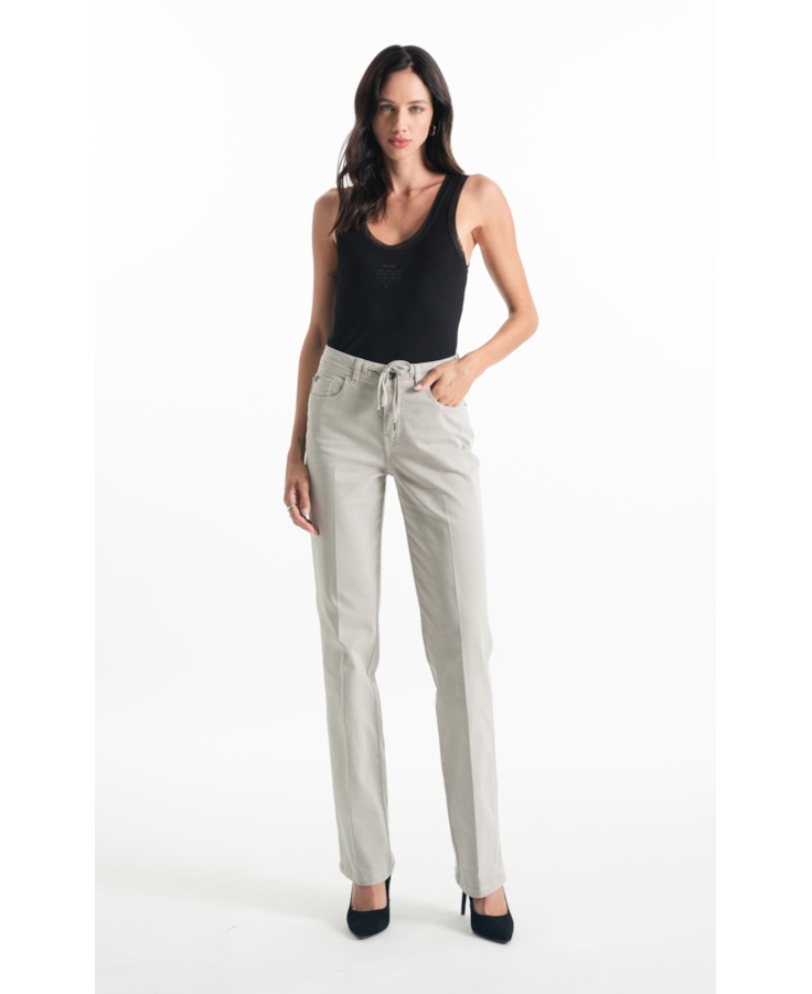 Calça Jogging Color Preppy Reta Et. Zetex Silver