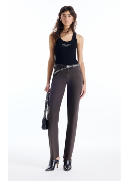 Calça Jogging Color Reta Plumbo
