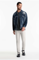 Calça Jogging Color Slim Cinza Claro