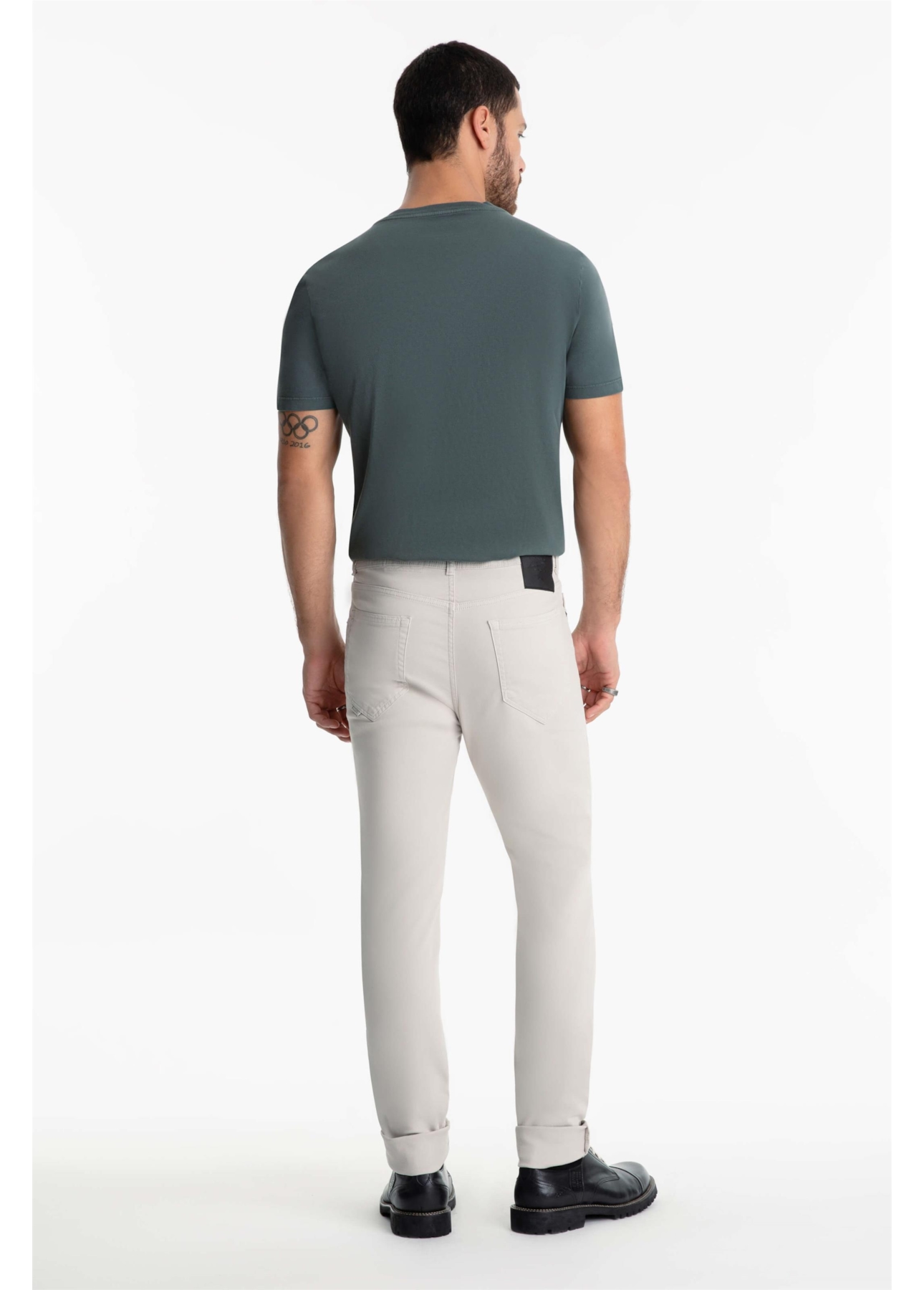 Calça Jogging Color Slim Cinza Claro