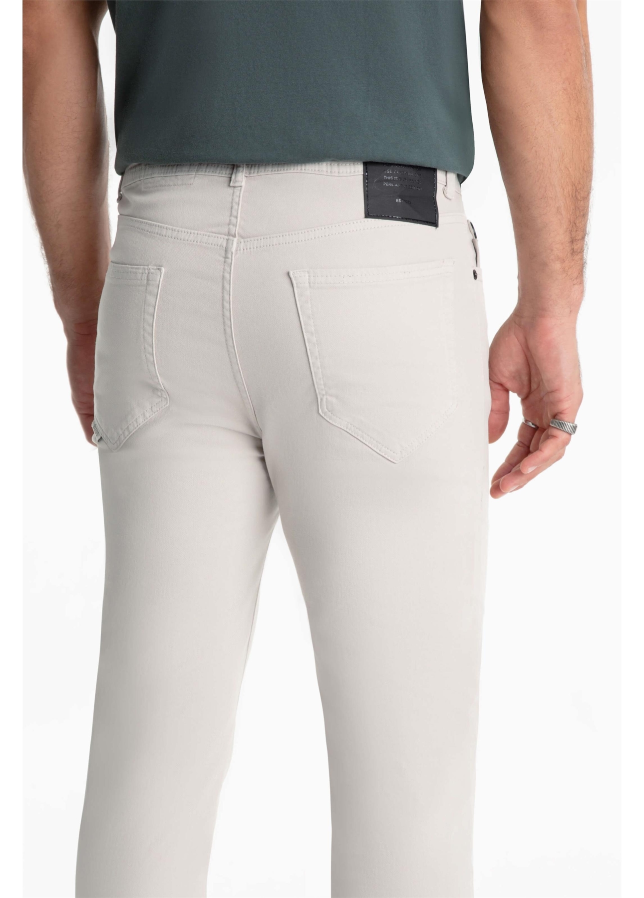 Calça Jogging Color Slim Cinza Claro