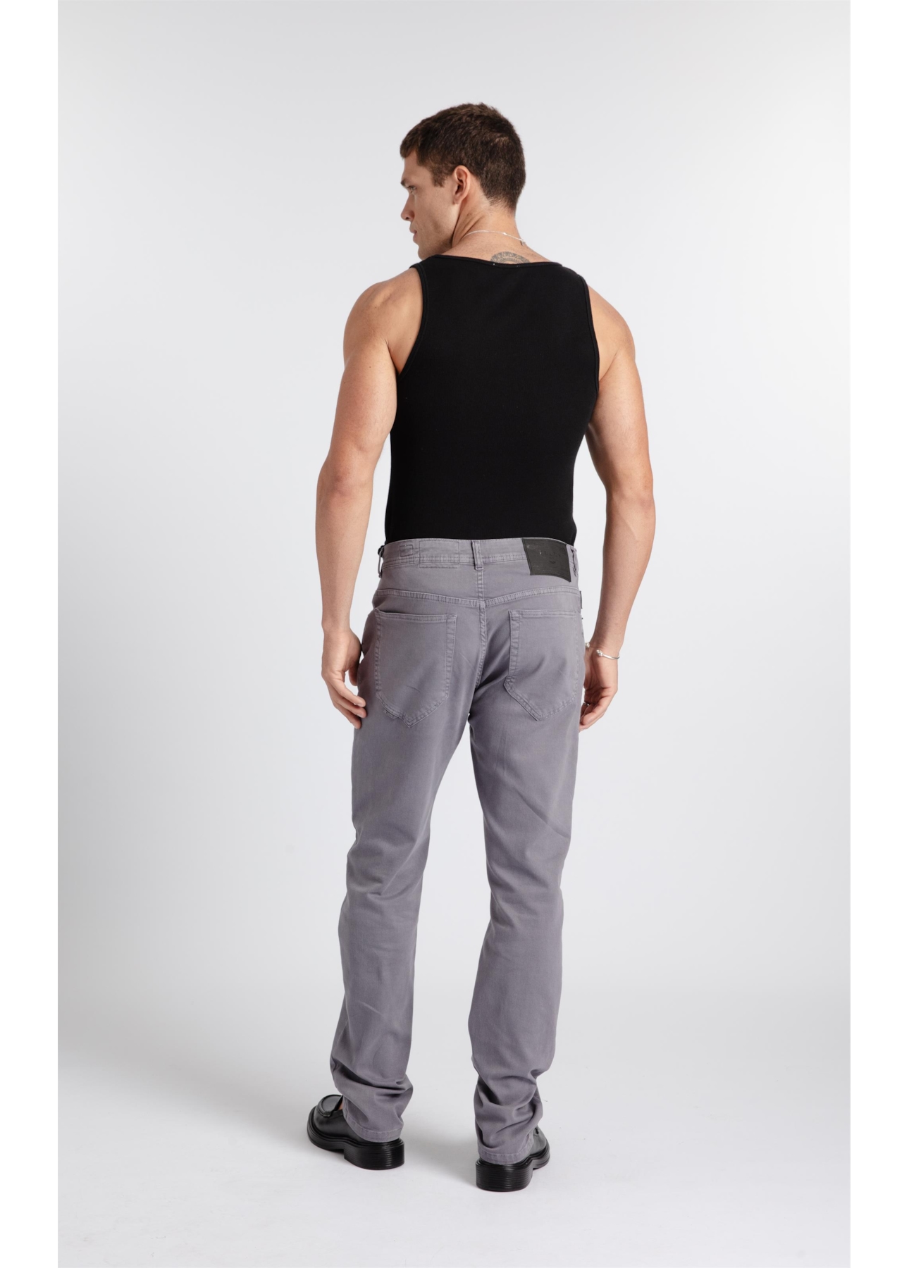 Calça Jogging Color Slim Cinza Claro