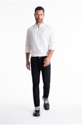 Calça Jogging Indigo Skinny 1658-Lav.Escuro C/ Jato