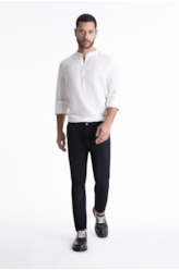 Calça Jogging Indigo Skinny 1658-Lav.Escuro C/ Jato