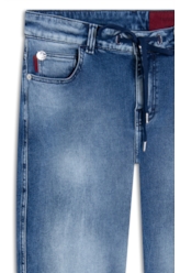 Calça Jogging Intense Blue (Preppy) 5 Pockets Claro C/ Tie Dye
