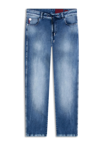 Calça Jogging Intense Blue (Preppy) 5 Pockets Claro C/ Tie Dye