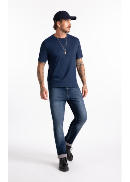 Calça Jogging Intense Blue Slim Lav.Escuro c Tie Dye