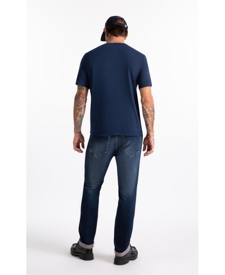 Calça Jogging Intense Blue Slim Lav.Escuro c Tie Dye