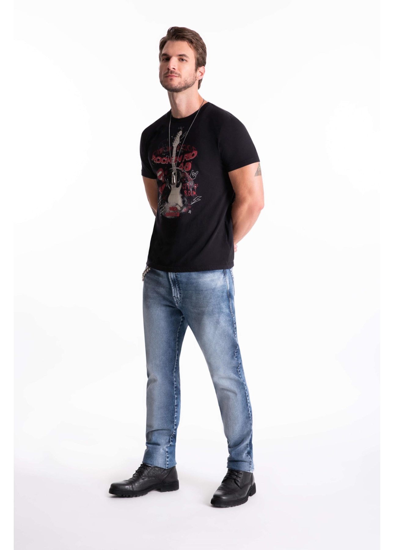 Calça Jogging Intense Blue Slim Lav.Medio