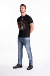 Calça Jogging Intense Blue Slim Lav.Medio