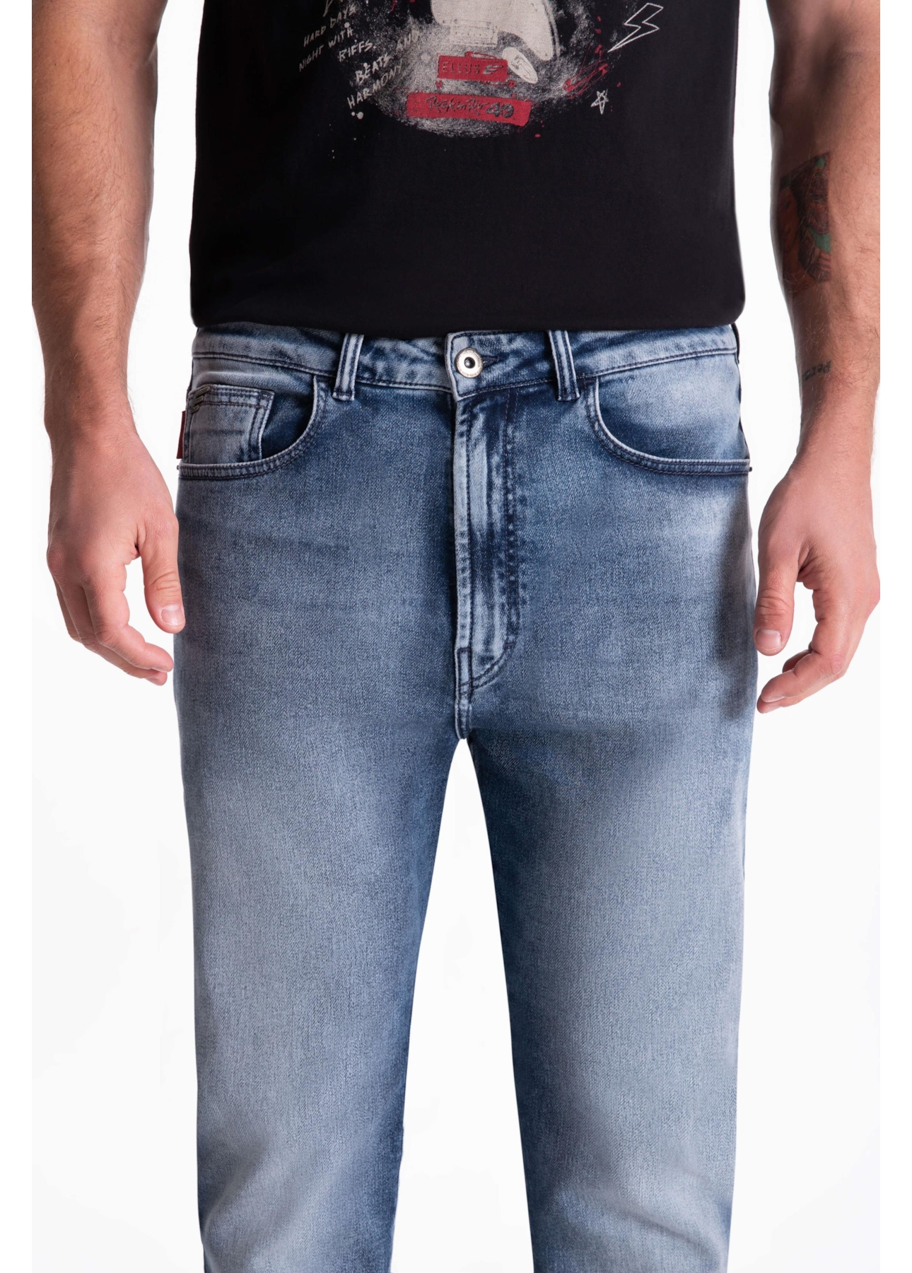 Calça Jogging Intense Blue Slim Lav.Medio