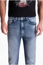 Calça Jogging Intense Blue Slim Lav.Medio