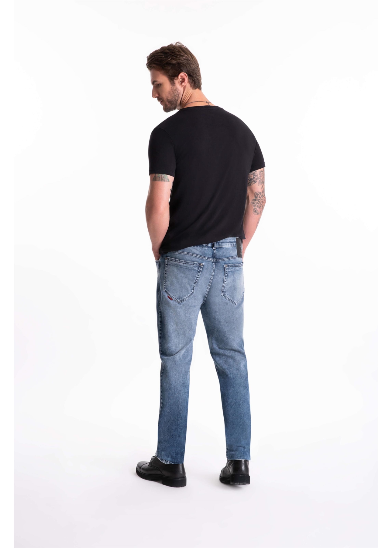 Calça Jogging Intense Blue Slim Lav.Medio