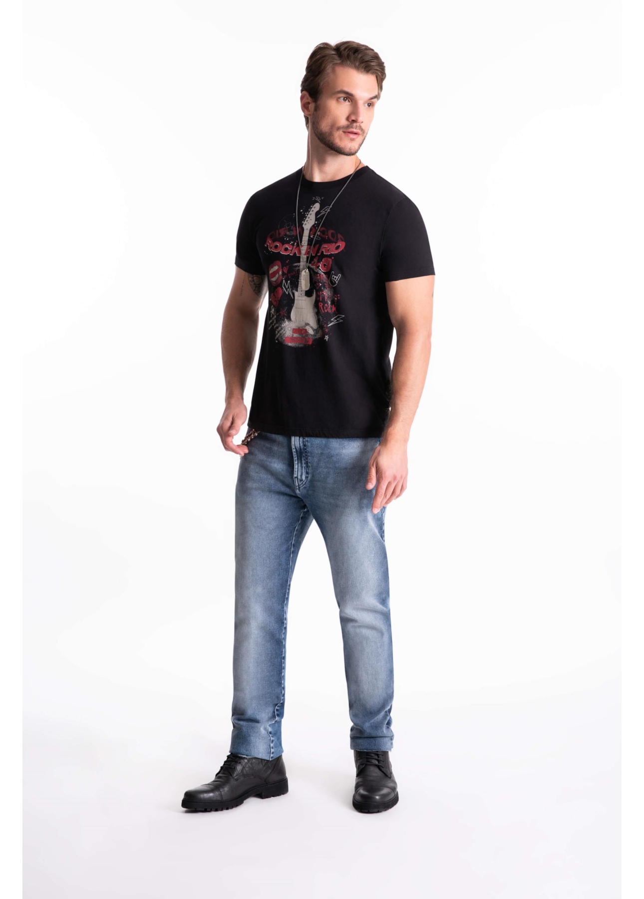 Calça Jogging Intense Blue Slim Lav.Medio