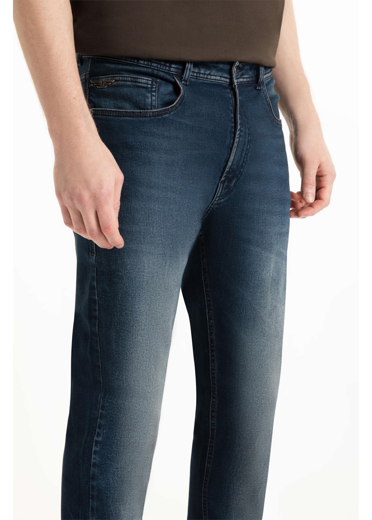 Calça Jogging Intense Blue Slim Lav.Medio
