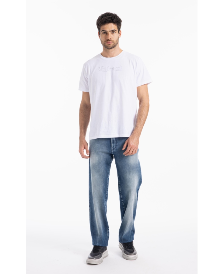 Calça Jogging Intense Blue Straight Lav.Claro