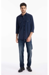 Calça Jogging Intense Blue Straight Lav.Escuro