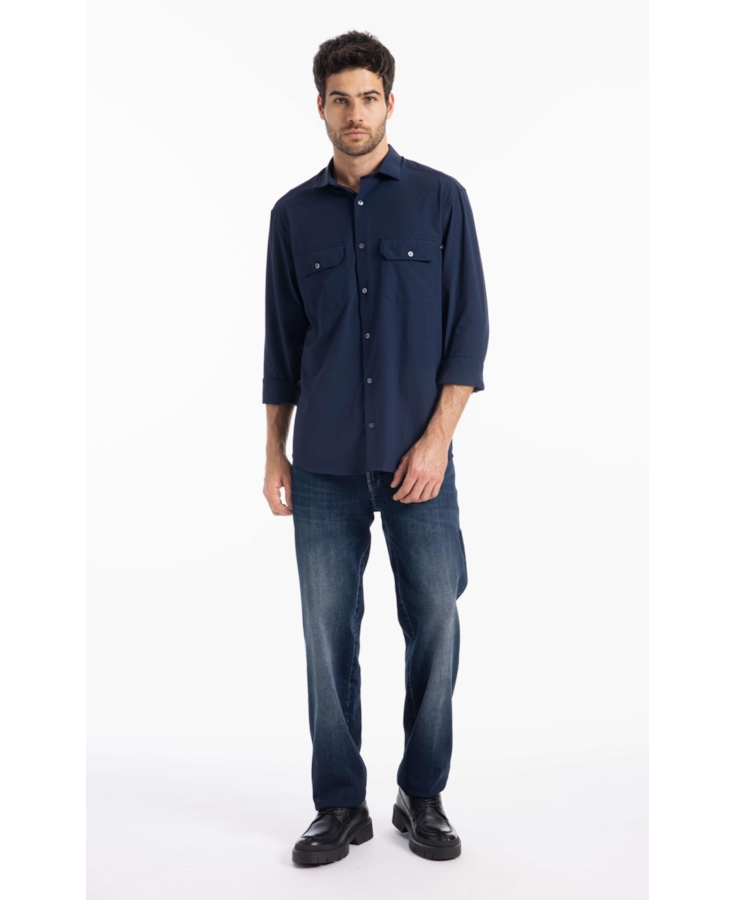 Calça Jogging Intense Blue Straight Lav.Escuro